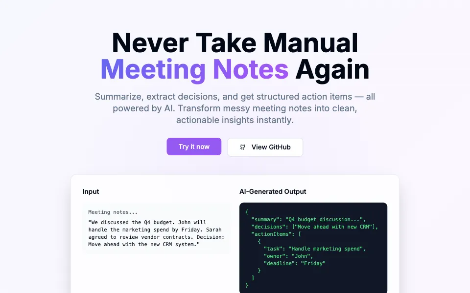 Meet Summarizer live site